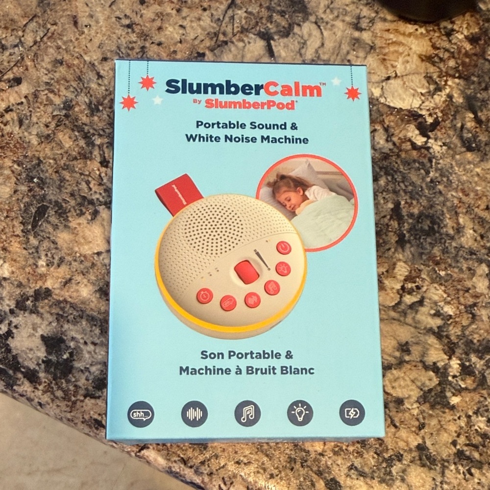 SlumberCalm Portable White Noise Machine - Yellow and Red